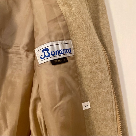 Bonanza Taupe 100% Wool Jacket 1960’s SZ Small/1 - Picture 4 of 4